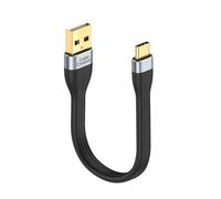 TGRF-Câble USB-C court de 15 cm, câble USB vers USB C court pour Power Bank 60 W, MacBook Pro, iPad Pro, Chromebook Pixel, Galaxy S22 S20 S21, etc. Noir