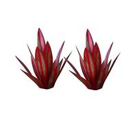 TGRTY Grand Agave en métal Bricolage, Ornements créatifs en Fer forgé à Fleurs, Plantes d'agave en métal pour piquets de pelouse de Jardin 2 pièces