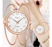 TGRTY Mode Femmes Montres Femmes Mode Montre Bracelet Robe Montres à Quartz Or Rose Petit et Exquis Montre-Bracelet pour Femme (Color : Gold 1)
