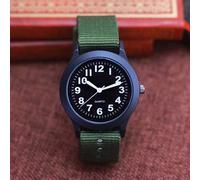 TGRTY Mode Femmes Montres Hommes Enfants Garçons Filles Quartz Montres étudiants Canvas Bracelet électronique Montre-Bracelet pour Femme (Color : Green Black)