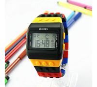 TGRTY Mode Femmes Montres LED numérique Poignet Horloge for Enfants Garçons Filles Unisexe coloré électronique Montre Sport for Lego Montre Montre-Bracelet pour Femme (Color : B1)