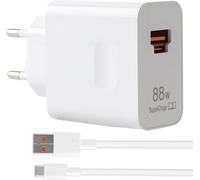 Tgrw-88w Supercharge Chargeur Rapide Pour Huawei Honor, 2 Ports 88w Chargeur Avec Câble Usb C 6a 1m, Chargeur Supercharge Pour Huawei Pura 70 Mate 60 Honor 200 Lite 90 Lite Magic7 Lite 6 Lite X8b Pad