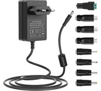 TGRW-Alimentation 5v, Adaptateur 5V 3A 2A 1A, pour Moniteur Bébé Cadre Photo Numérique Tire-Lait Haut-Parleur Bluetooth Boîte TV ADSL Cat HUB Appareil Android Cordon d¿Alimentation 5vdc avec 8pcs Tip