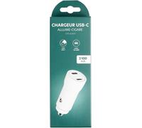 Tgrw-- Chargeur Allume Cigare/Allume Cigare Usb-C - Chargeur Téléphone - 12v - 2 Ports Usb-C - 2 Entrées Usb-C - Couleur: Blanc - Idéal Pour Recharger Vos Appareils - Compatible Apple & Android