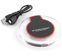 Tgrw-® Chargeur Sans Fil Pour Smartphones Qi, Chargez Votre Téléphone Sans Fil Avec La Technologie Qi, Idéal Pour La Maison Et Le Bureau, Couleur Noire Et Transparente.