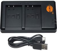 TGRW-DSTE LC-E17 Chargeur de batterie double USB, compatible avec les batteries Canon LP-E17, alimentation par câble de charge micro USB vers USB-A 2.0