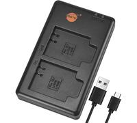TGRW-Fast Charging USB Dual Batterie Chargeur Compatible pour Sony NP-BK1,Panasonic VW-VBX090/HX-WA2/WA20,Olympus Li-60B EN-EL11 LI-50B LI-90B,CASIO NP-150,HDR-AZ1,HDR-AZ1VR,HDR-AZ1VB,HDR-AZ1VW
