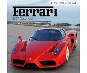 TGSC | Calendrier Ferrari 2027 - calendrier mural carré, vue mensuelle avec espace pour vos rendez-vous, 30 x 30 cm