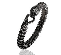 TGSEJTO Bracelets Vikings pour Hommes, Bijoux de Bracelet Ouroboros de la Mythologie Nordique, Sculpture À la Main d'un Totem Vintage,19cm