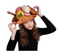 TGUVGRHH Chapeaux amusants avec impression 3D, motif pizza, hot-dog, cactus - Chapeau rigolo pour Halloween - Décorations pour carnaval (crème glacée, taille unique)