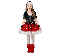 TGUVGRHH Costume d'elfe de Noël, costume d'elfe assistant de Père Noël, ensemble de déguisement de Noël avec chapeau et housse de manches pour Halloween, carnaval, fête (vert + rouge, 2-3T)