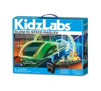 4M KidzLabs Train à lévitation magnétique avec Piste magnétique de 127 cm, expérience STEM de Physique, Train à Haute Vitesse avec lumières, kit Scientifique pour Enfants de 5 Ans et Plus
