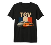 TGV Train Grand Vitesse Ingénierie Française T-Shirt Haut de Gamme