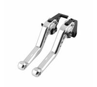 TGVSELPJ Pièce de moto Accessoires Moto - Leviers De Frein Et D'embrayage Courts Réglables Pour Suzuki RF600R 1993-2013 GSF600S 1997-2003(Silver)