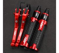 TGVSELPJ Pièce de moto Leviers De Frein Et D'embrayage Réglables Pour Moto Pour H-onda ADV160 Adv160 2022 2023 2024 7/8''22MM Poignées Guidon Extrémités Poignée(Rosso)