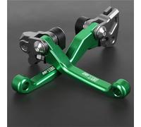 TGVSELPJ Pièce de moto Leviers D'embrayage Pivotants, Poignées De Commande, Pièces Moto, Levier Frein Réglable Pour KAWASAKI KLX150BF KLX150 BF KLX 150BF 2016(Green)