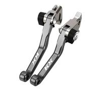 TGVSELPJ Pièce de moto Poignées De Commande Pour Moto : Leviers Frein Et D'embrayage Pivotants - Accessoires Pour Kawasaki KX60 1983-2003 KX 60 2002 2001(Gray 2)