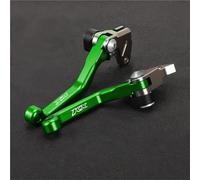 TGVSELPJ Pièce de moto Poignées De Commande Pour Moto : Leviers Frein Et D'embrayage Pivotants - Accessoires Pour Kawasaki KX60 1983-2003 KX 60 2002 2001(Green 1)
