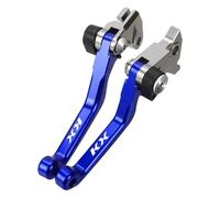 TGVSELPJ Pièce de moto Poignées De Commande Pour Moto : Leviers Frein Et D'embrayage Pivotants - Accessoires Pour Kawasaki KX60 1983-2003 KX 60 2002 2001(Blue 2)