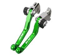 TGVSELPJ Pièce de moto Poignées De Commande Pour Moto : Leviers Frein Et D'embrayage Pivotants - Accessoires Pour Kawasaki KX60 1983-2003 KX 60 2002 2001(Green 2)