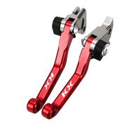 TGVSELPJ Pièce de moto Poignées De Commande Pour Moto : Leviers Frein Et D'embrayage Pivotants - Accessoires Pour Kawasaki KX60 1983-2003 KX 60 2002 2001(Red 2)