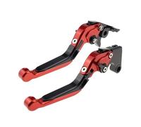 TGVSELPJ Pièce de moto Poignées De Commande Réglables Pour Moto - Leviers Frein Et D'embrayage Pivotants Pour CFMOTO 150NK 150 NK 2018-2022(Rosso)