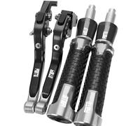 TGVSELPJ Pièce de moto Poignées De Guidon 7/8" 22MM Pour Y-AMAHA Pour Blaster YFS200 Pour Yfs200 2005 2006 Leviers Frein Et D'embrayage Réglables Pour Moto(Silver)
