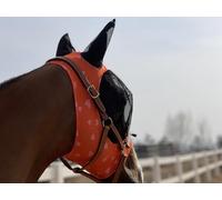 TGW Riding Super Fit Masque anti-mouches pour cheval (M, cœur orange)
