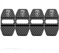 TGYHUJIK 4pcs Couvercle de Serrure de Porte de Voiture pour Abarth 595 Turismo 2012-2024 Protecteur de loquet de Protection d'accessoire de Voiture,A
