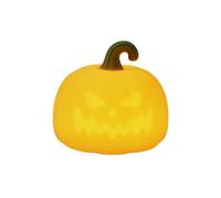 Tgz647 Veilleuse d'Halloween en forme de citrouille rechargeable par USB en silicone souple pour enfants et adultes Jaune 10,5 cm