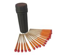 Tgz690 Lot de 20 allumettes à barbe noire avec 20 allumettes, 3 attaquants, tube Parfait pour la randonnée, la randonnée et les trousses d'urgence (noir, 6,5 x 2,1 cm)