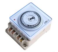 TH-195 Minuteur mécanique pour contrôle de pompe à eau de piscine et spa - Minuteur programmable 24 heures à cycle quotidien, AC 110-240 V, action différée et commutation contrôlée par le temps
