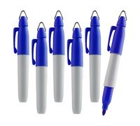 TH Golf Lot de 6 mini marqueurs permanents | Couleurs assorties | Pointe fine | Bleu