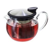 Th i re en verre FORLIFE Bola avec panier infuseur 444 ml, graphite noir