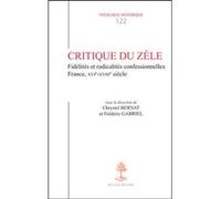 Th n122 - critique du zele BERNAT CHRYSTEL (Auteur)