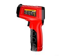 Th202 Thermomètre infrarouge numérique sans contact avec écran LCD rétroéclairé pour mesure de surface industrielle de moins cinquante à six cents degrés Celsius Noir (rouge)