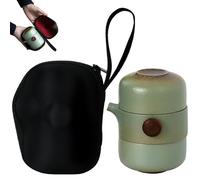 THA POT CERAMIQUE 4PCS / SET PORTABLE Céramique Ta Pot de thé Téapot japonais et tasse élégant Kung Fu avec sac pour pique-nique, bureau, voiture et voyage