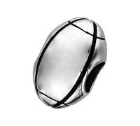 Thabora charms acier ballon de rugby patiné + suédine (offerte)