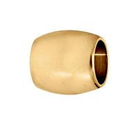 Thabora charms acier doré forme cylindre + suédine (offerte) + Certificat d'Authenticité Argent 925‰