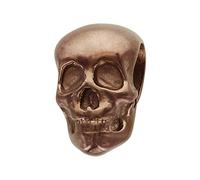 Thabora charms acier et PVD marron tête de mort + suédine (offerte)