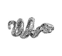 Thabora charms coulissant argent rhodié (Argent 925‰ + protection Rhodium) serpent enroulé avec ecailles + suédine (offerte) + Certificat d'Authenticité Argent 925‰