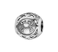 Thabora charms coulissant argent rhodié (Argent 925‰ + protection Rhodium) zodiaque cancer + suédine (offerte) + Certificat d'Authenticité Argent 925‰