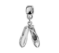 Thabora charms coulissant paire de chausson de danse argent 925‰ rhodié + suédine (offerte) + Certificat d'Authenticité Argent 925‰