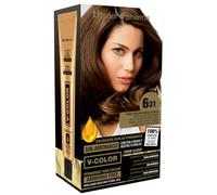 Thader Pharma Kit colorant sans ammoniaque pour une odeur agréable avec Liquid Gold, Couleur 6.31 Blond Foncé Doré Cendré