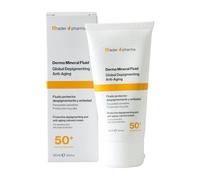Thader Pharma Protection solaire minérale pour le visage SPF 50+ Derma Mineral Fluid, dépigmentant et anti-âge, 50 ml