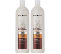 Thader Pharma Shampooing à la Macadamia et au Karité, idéal pour les cheveux colorés, secs ou abîmés, 1000 ml (Lot de 2)