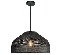 THAELY Pendentif Lumière Bohême Suspension Abat-Jour Simplicité Luminaire De Panier En Bambou Créatif Lumière Suspendue De Décor À La Maison Pour Le Salon D'évier D'île De Cuisine