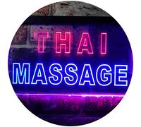 Thai Massage Illuminated Dual Color LED Enseigne Lumineuse Neon Sign Rouge et bleu 600 x 400mm st6s64-i0731-rb