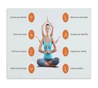 Thai Massage Therapy Benefits Art Canvas Print for Living Room Bedroom Wall Art Zen Relaxation(Framed,08x12inch(20x30cm))