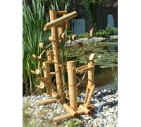 thaiboo Bambou Jeu d'eau Asia Cascade Fontaine décorative Moulin à eau Roue à eau Fontaine pour étang Jardin Terrasse Balcon Intérieur et extérieur (12033)
